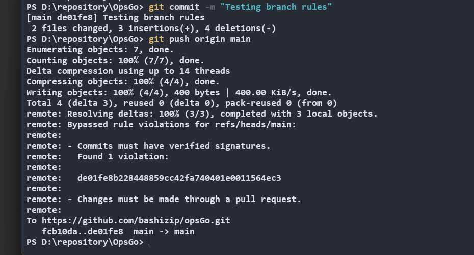 commit with rules